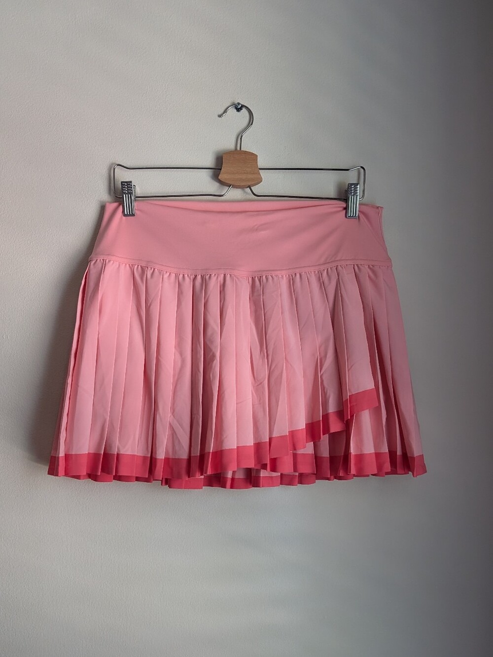 aerie Pink Pleated All Aces Tennis Skirt with Contrast Hem